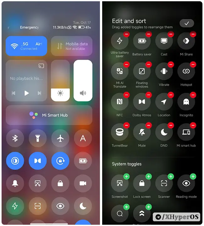 Download HyperOS Control Center on Xiaomi 2 HyperOS Control Center Design