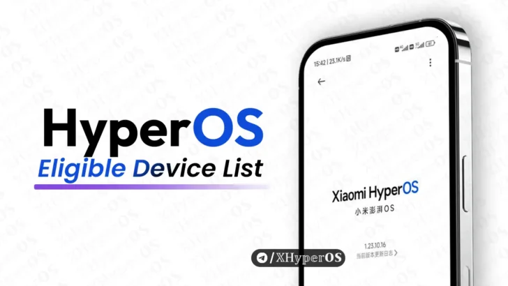 New HyperOS Eligible Devices List