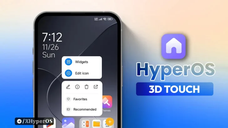 HyperOS System Launcher New 3D Touch Features