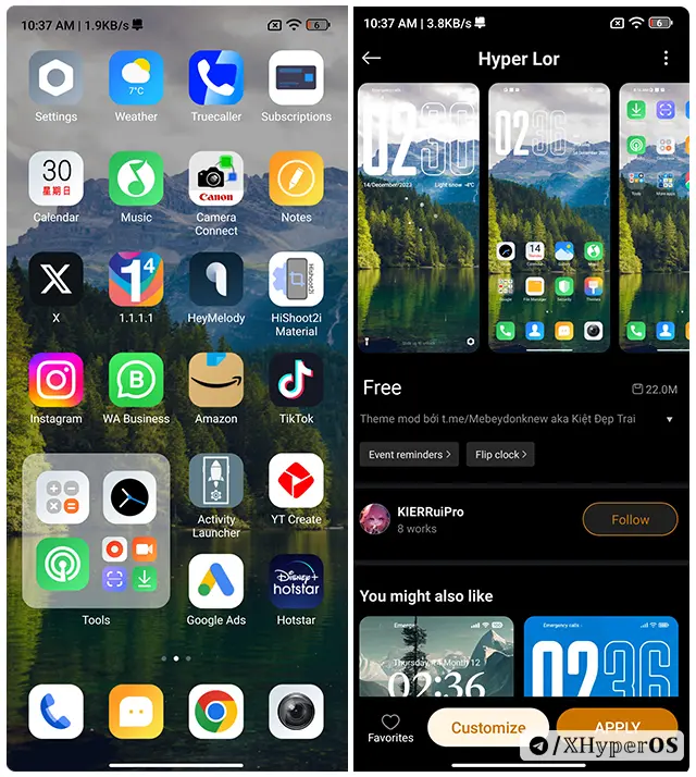 Download Best HyperOS Themes Including Hyper Depth MIUI Theme 7 Hyper Lor HyperOS Theme IMG 2