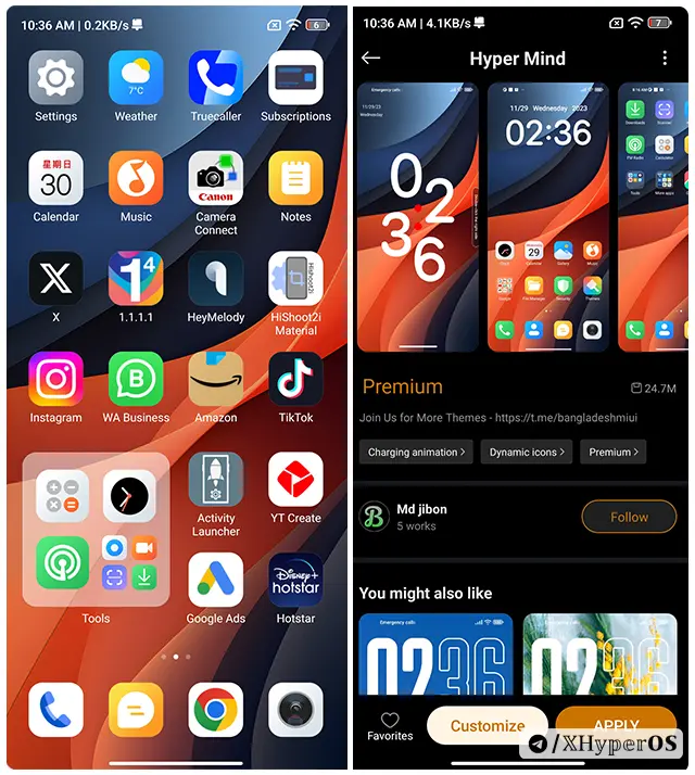 Download Best HyperOS Themes Including Hyper Depth MIUI Theme 5 Hyper Mind HyperOS Theme IMG 2