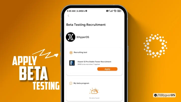 Apply for HyperOS Beta Recruitment