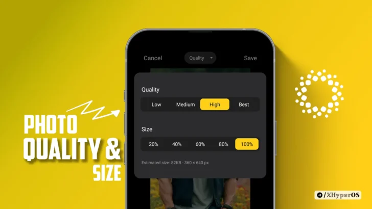 Xiaomi Photo Quality and Size Features