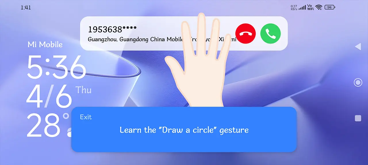 How to Enable Contactless Gesture on Xiaomi Phones 8 Draw a Circle Contactless Gesture Xiaomi