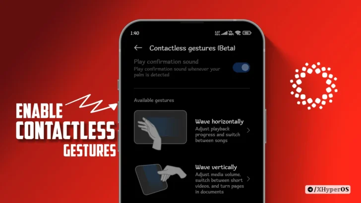 Enable Contactless Gestures Xiaomi